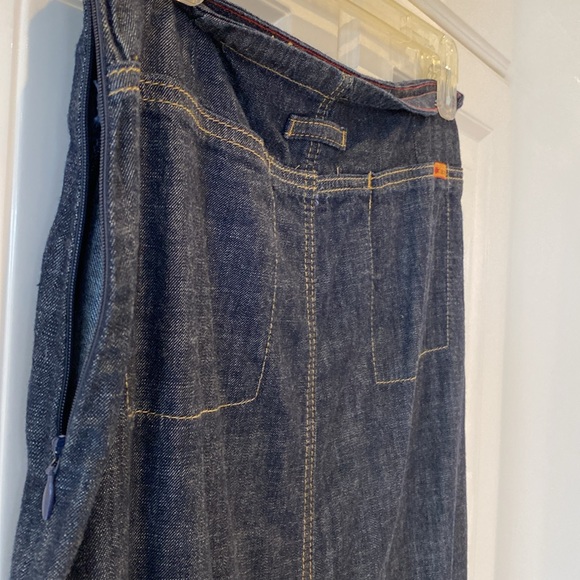 100% cotton long jean skirt - Vintage - Picture 8 of 16